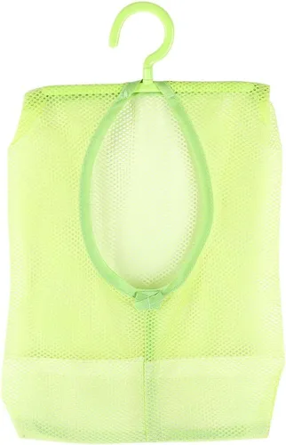 Vista 9 de Bolsa de malla multiusos para colgar con colgador para calcetines, medias, brasier, ropa interior, baño (azul)