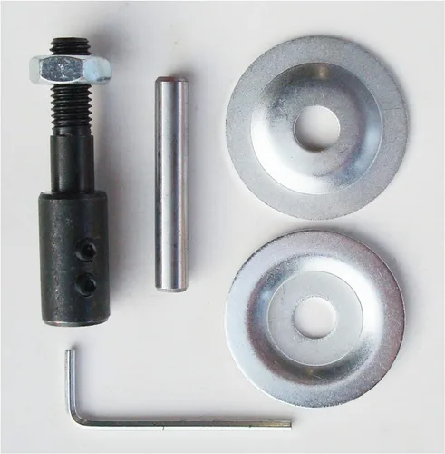 Vista 2 de Adaptador de eje de extensión de eje de eje roscado para pulir muelas abrasivas de banco (1 juego)