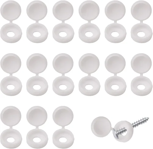 Vista 21 de INCREWAY 100 tapas de plástico para tornillos y arandelas plegables M3, cubiertas decorativas (negro)