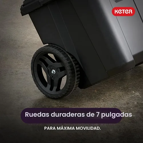 Vista 7 de Keter Stack-n-Roll Organizador Modular de Herramientas para Almacenamiento en Garaje y Bricolaje, Sistema de Caja de Herramientas Rodante de Resina