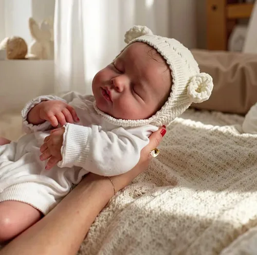 Vista 4 de Anano Muñecas Reborn de Bebé de Silicona de Cuerpo Completo - Muñeca de Bebé Realista de 20 pulgadas, Muñeca de Bebé de Silicona Completa para Niña