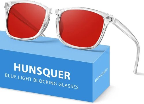Vista 14 de hunsquer Gafas de luz azul para mujer/hombre, gafas de luz azul para computadora