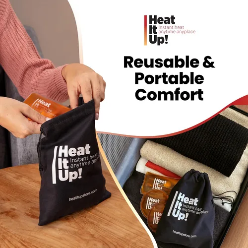 Vista 7 de HEAT IT UP - Paquete de calor reutilizable – 8 paquetes de calor instantáneo para compresa caliente – Las almohadillas se pueden utilizar como