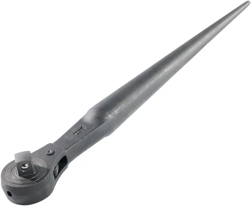 Vista 3 de Klein Tools 3238 Llave de trinquete, llave de construcción de 1/2 pulgada, forjada de acero aleado, acabado negro resistente a la corrosión, 15