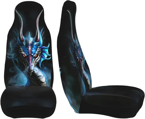 Vista 4 de Cool Devil Dragon - Fundas de asiento de coche para mujer, protector de asiento de vehículo, ajuste para automóviles, camiones, SUV y furgonetas