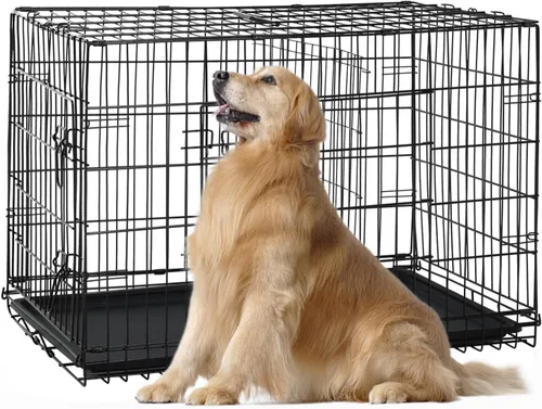 Vista 13 de Jaula para perros pequeños de 24 pulgadas, jaulas resistentes para perros pequeños, jaula plegable de alambre de metal con bandejas extraíbles