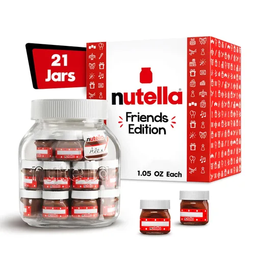 Nutella Crema de avellana y cacao, 21 mini frascos, edición Friends, 1.05 onzas cada uno de Ferrero Rocher
