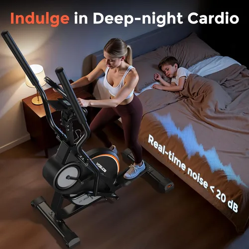 Vista 12 de YOSUDA Elliptical Exercise Machine, 3-in-1 (Elliptical + Cardio Climber + Stair Stepper) Elliptical Machine for Home with 45°Incline, 15.5 in