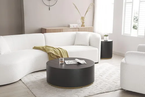 Vista 96 de JUSTONE Sofá de sala de estar curvado moderno de mediados de siglo de 101 pulgadas, sofá de tela Boucle de 4 asientos para dormitorio, oficina, beige
