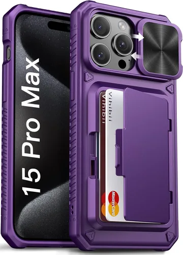 Vista 21 de Vihibii Funda tipo cartera para Google Pixel 9a con tarjetero (4 tarjetas), [bloqueo RFID], cubierta de cámara deslizante y bordes elevados