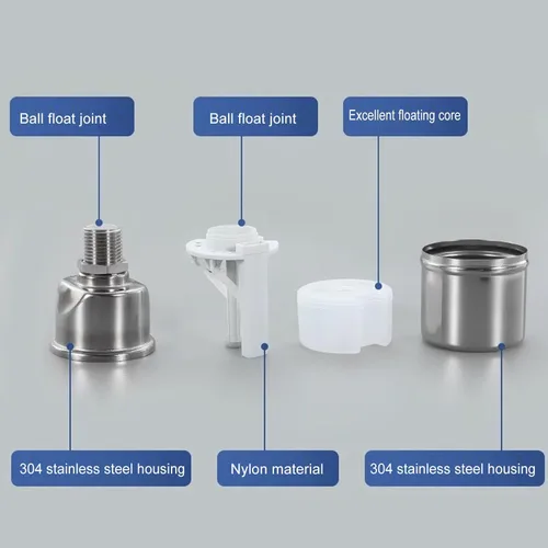 Vista 3 de Water Level Control Float Valve : Automatic Water Shut Off Valve 304 Stainless Steel Mini Ball Valve for Tank Dn20, Fully Automatic Controller with