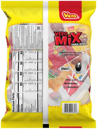 Vista 2 de Vero Banda Fuego Mix - Paletas de chile surtidas, con sabor artificial, peso neto de 20.5 onzas, bolsa de 40