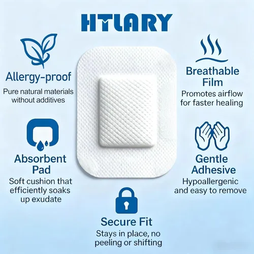 Vista 6 de Almohadillas de gasa con borde para isla, suaves y transpirables, ideales para botiquines de primeros auxilios, cuidado de heridas