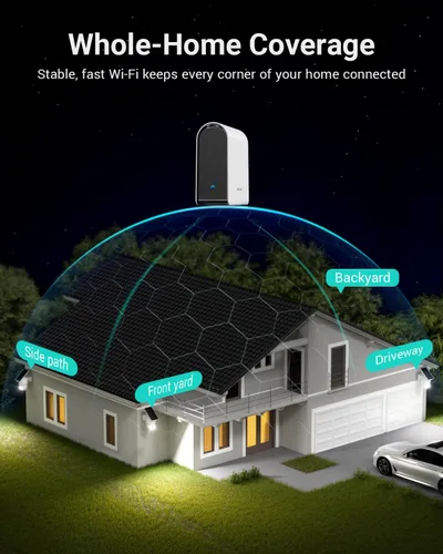 Vista 9 de ANSQUE Cámaras de Seguridad Inalámbricas Sistema para Hogar Exterior, Kit de 2 Cámaras, Sin Tarifas de Suscripción, Energía Solar, Almacenamiento