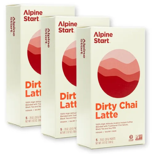 Vista 10 de Alpine Start Café instantáneo premium, crema de coco sin lácteos, 100% café arábica colombiano de alta altitud, sin OMG, sin lácteos, sin soja, 15
