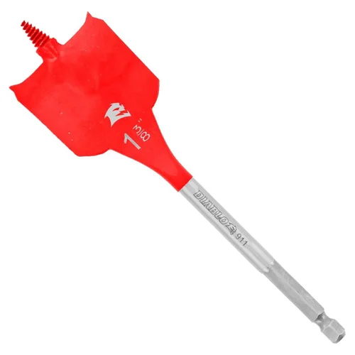 Vista 25 de Diablo Broca de pala para madera - Diseño Speed-TIP - Diámetro de 1-1/2", Longitud de 4", Vástago hexagonal de 1/4" - DSP1090