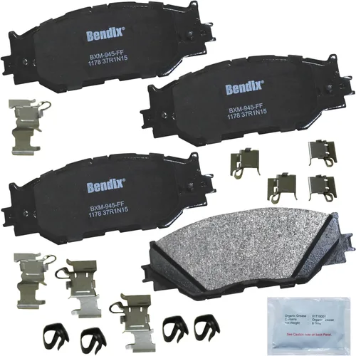 Vista 40 de Pastillas de Freno Delanteras Cerámicas Bendix Priority1 CFC430A para Modelos Selectos INFINITI G35, I30, Nissan 350Z, Altima, Juke, Maxima, Sentra