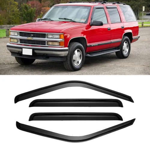 Vista 41 de Visor de ventana para Toyota Tacoma de cabina doble 2005-2015, protectores de lluvia de canal abierto, deflector de ventilación, protector solar