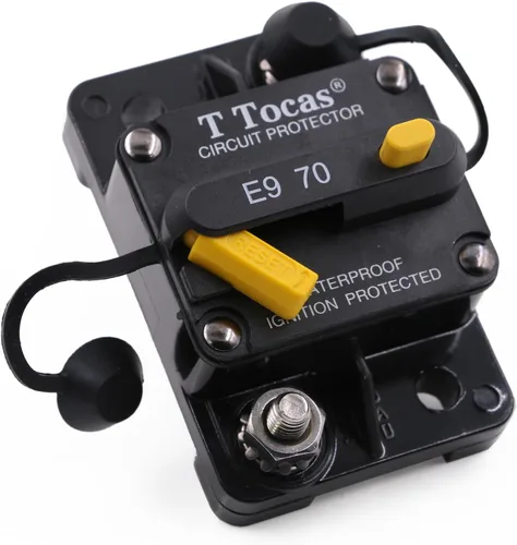 Vista 57 de E69 Interruptor de circuito de 10 A T3 con restablecimiento manual Mini de montaje en superficie IP66 Interruptor conmutable de 10 A