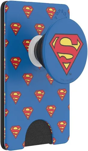 Vista 6 de PopSockets Cartera adhesiva para teléfono y tarjetero con agarre, diseño de Superman