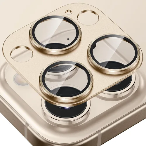 Vista 18 de Tensea Protector de lente de cámara para iPhone 16 Pro/iPhone 16 Pro Max/iPhone 15 Pro/iPhone 15 Pro Max, cubierta de vidrio templado de aleación