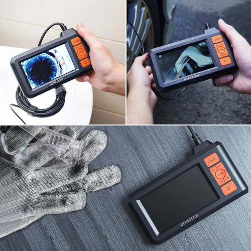 Vista 7 de DEPSTECH - Endoscopio industrial de 5.5 mm, cámara de inspección de boroscopio digital HD 1080P con pantalla de 4.3 pulgadas, cámara de serpiente