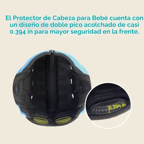 Vista 7 de Mambobaby - Casco de seguridad para bebé, transpirable, protector de cabeza de bebé para gatear, caminar, ultraligero, suave y ajustable, adecuado