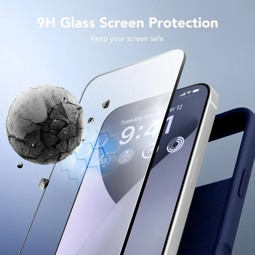 Vista 1191 de GONEZ Funda magnética para iPhone 14, compatible con Magsafe, con protector de pantalla + protector de cámara, forro de microfibra antiarañazos