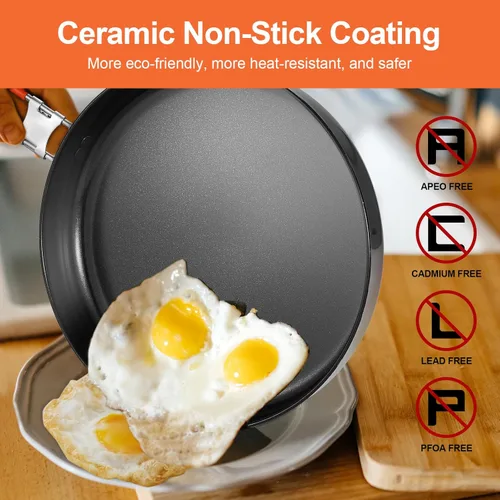 Vista 7 de Odoland 10pcs Stainless Steel Camping Cookware Camping Pot and Pan Set with Portable Camping Stove Camping Mess Kit with Plates Bowls Forks Knives