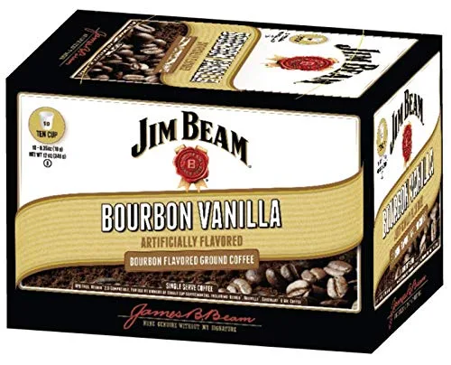 New Jim Beam Bourbon Vanilla - Tazas de café de una sola porción – 10 unidades