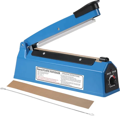 Sellador térmico por impulso, sellador manual de bolsas, máquina de sellado térmico de 12 pulgadas, máquina selladora de impulsos para bolsas de
