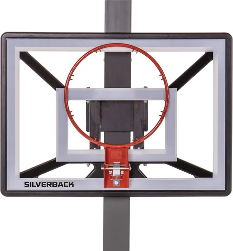 Vista 15 de Silverback Aro de baloncesto Junior Youth de 33 pulgadas con tecnología de montaje Lock 'n Rock para postes redondos y verticales, negro (B8410W)