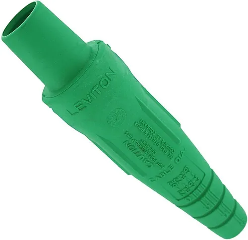 Leviton 16D31-UG, conector tipo leva con terminación de tornillo de ajuste doble, conector hembra, contacto y aislador, 16D31-UG, verde