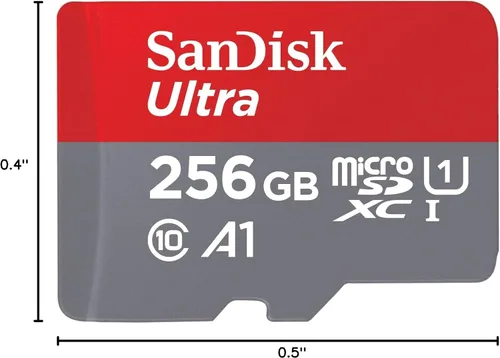 Vista 4 de [Versión anterior] SanDisk 256GB Ultra microSDXC UHS-I Tarjeta de Memoria con Adaptador - 120MB/s, C10, U1, Full HD, A1, Tarjeta Micro SD