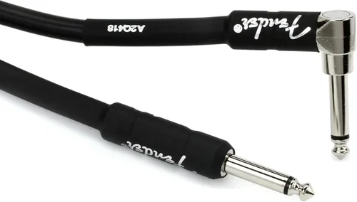 Vista 8 de Fender - Cable de instrumento de la serie profesional, cable de guitarra, accesorios de guitarra, ángulo/ángulo, negro, 6 pulgadas, paquete de 2