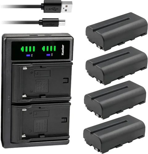 Vista 7 de Kastar NP-F550 / NP-F570 LTD2 USB Battery Charger Compatible with Neewer NL-288ARC Dimmable Bi-Color LED Panel Light, Professional Dimmable Bi