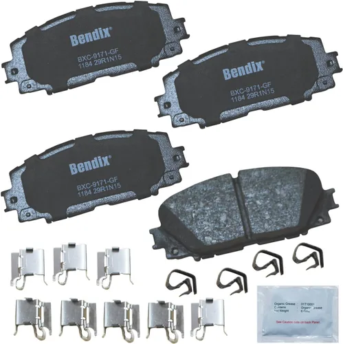 Vista 162 de Pastillas de Freno Delanteras Cerámicas Bendix Priority1 CFC430A para Modelos Selectos INFINITI G35, I30, Nissan 350Z, Altima, Juke, Maxima, Sentra