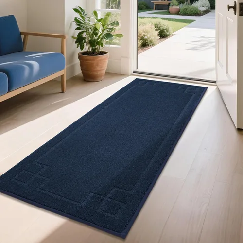 Vista 17 de BEQHAUSE Tapete de Puerta 32" x 48", Tapetes Antideslizantes para Interiores Alfombras de Entrada Lavables de Perfil Bajo Absorbentes y Resistente a