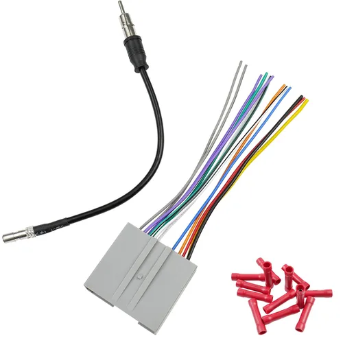 24Pin Radio Wiring Harness Antenna Adapter Kit Compatible with Ford Ford F-150 F-250 F-350 F-450 F-550 Expedition Focus Explorer Escape Mustang