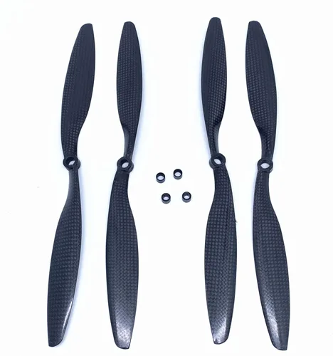 Vista 6 de 2 pares de hélice KingVal de repuesto de fibra de carbono 1255 CW/CCW compatible con RC Drone Quadcopter