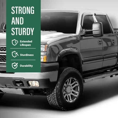 Vista 5 de GRAND ORANGE Guardabarros 4 unidades, compatibles con Chevy Silverado/GMC Sierra 1999-2007 con modelos Fleetside de 78.0 / 96.0 pulgadas de longitud