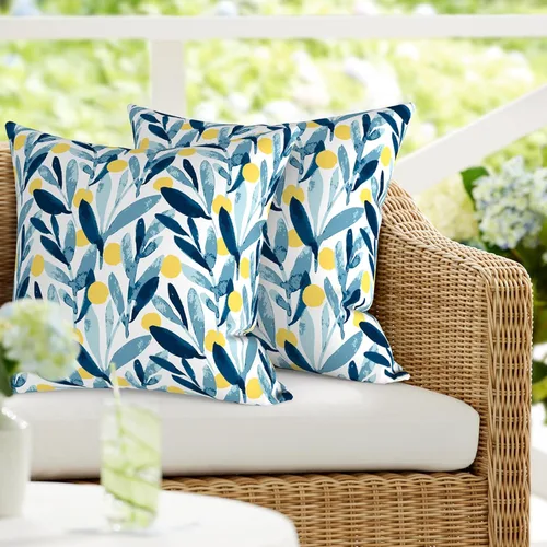 Vista 80 de DYTXIII Paquete de 2 almohadas lumbares impermeables para exteriores con rellenos, 12 x 20 pulgadas, almohada decorativa rectangular para patio