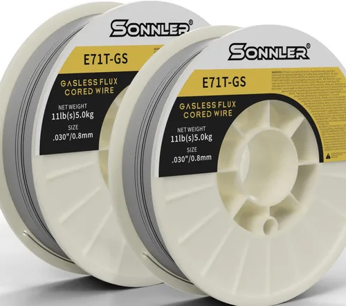Alambre de soldadura de núcleo de fundente .030 de 11 libras, alambre de soldadura Mig E71T-GS E71T-GS, alambre de acero suave con salpicaduras