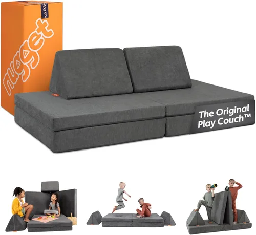 Vista 14 de Nugget - El sofá de juego original para niños - Sofá modular de espuma infantil para sala de juegos, imaginación y juego creativo abierto - Muebles