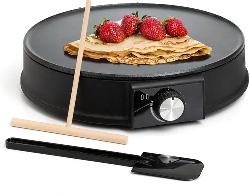 Vista 12 de Moss & Stone Máquina eléctrica de crepas rosa de 8 pulgadas, máquina de crepas portátil e interruptor de encendido/apagado de placa caliente