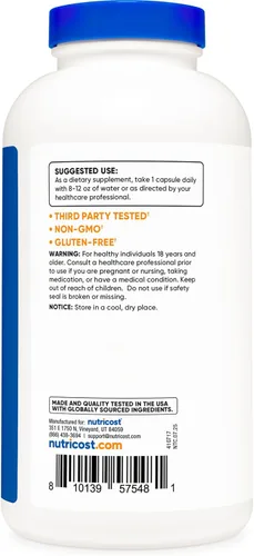 Vista 3 de Nutricost Dong Quai 565mg, 240 Cápsulas (2 Botellas)