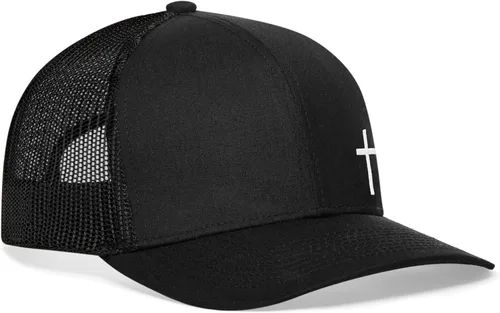 Vista 2 de HAKA Cross Hat - Christian Trucker Hat Jesus, Mesh Outdoor Hat for Men & Women, Adjustable Baseball Cap, Snapback Hat