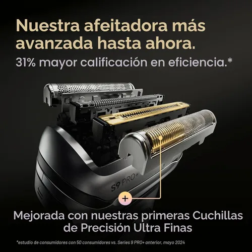 Vista 3 de Braun Afeitadora eléctrica Series 9 PRO+, Pro SensoAdapt, centro de cuidado inteligente 6 en 1, maquinilla de afeitar húmeda y seca, 9660CCPS