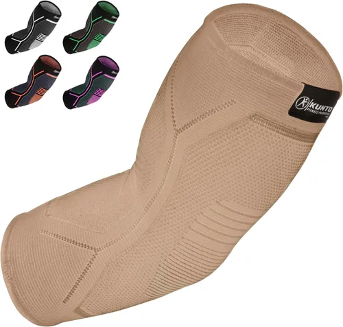 Vista 11 de Kunto Fitness - Codera de compresión (enviada desde Estados Unidos) para tendinitis, codo de tenista, tratamiento de codo de golf, reduce el dolor