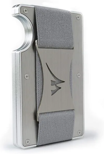 Martrams - Cartera de acero inoxidable con bloqueo RFID